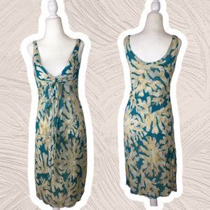 DVF Vintage Hawaiian Floral Sleeveless Midi Dress